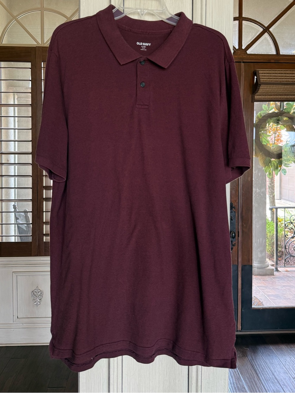 Old Navy Men's Polo Shirt - Maroon size XL tall